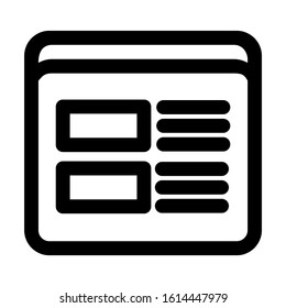 website page icon isolated sign symbol vector illustration - high quality black style vector icons
