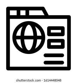 website page icon isolated sign symbol vector illustration - high quality black style vector icons
