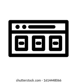 website page icon isolated sign symbol vector illustration - high quality black style vector icons
