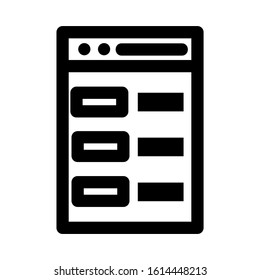 website page icon isolated sign symbol vector illustration - high quality black style vector icons
