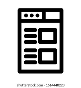 website page icon isolated sign symbol vector illustration - high quality black style vector icons
