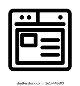 website page icon isolated sign symbol vector illustration - high quality black style vector icons

