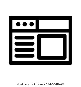 website page icon isolated sign symbol vector illustration - high quality black style vector icons
