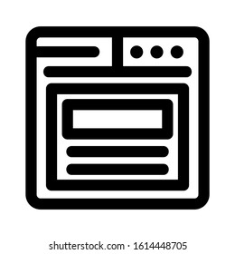 website page icon isolated sign symbol vector illustration - high quality black style vector icons

