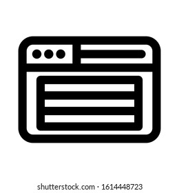 website page icon isolated sign symbol vector illustration - high quality black style vector icons
