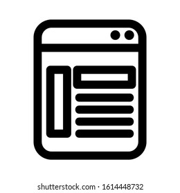 website page icon isolated sign symbol vector illustration - high quality black style vector icons
