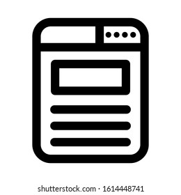 website page icon isolated sign symbol vector illustration - high quality black style vector icons
