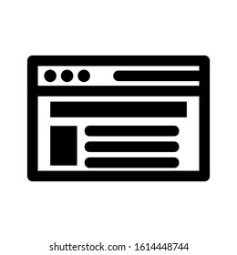 website page icon isolated sign symbol vector illustration - high quality black style vector icons
