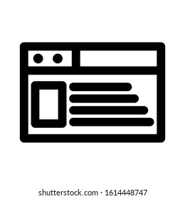 website page icon isolated sign symbol vector illustration - high quality black style vector icons
