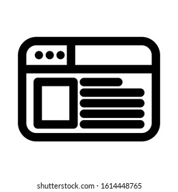 website page icon isolated sign symbol vector illustration - high quality black style vector icons
