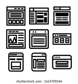website page icon isolated sign symbol vector illustration - Collection of high quality black style vector icons

