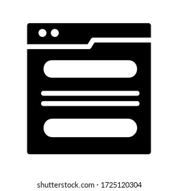 website page icon or logo isolated sign symbol vector illustration - high quality black style vector icons
