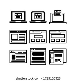 website page icon or logo isolated sign symbol vector illustration - Collection of high quality black style vector icons
