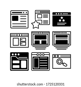 website page icon or logo isolated sign symbol vector illustration - Collection of high quality black style vector icons
