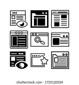 website page icon or logo isolated sign symbol vector illustration - Collection of high quality black style vector icons

