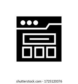 icono de página web o logotipo símbolo de signo aislado ilustración vectorial - iconos vectoriales de estilo negro de alta calidad
