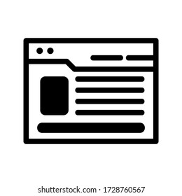 website page icon or logo isolated sign symbol vector illustration - high quality black style vector icons
