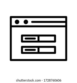 website page icon or logo isolated sign symbol vector illustration - high quality black style vector icons
