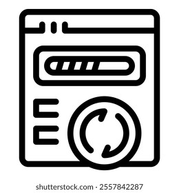 Website page is refreshing, update process is running with a progress bar showing percentage of completion