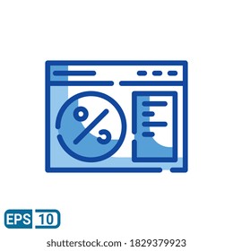 icono de signo de página web en el estilo de línea rellena aislado en el fondo blanco. ilustración vectorial para sitio web y interfaz de usuario. EPS 10