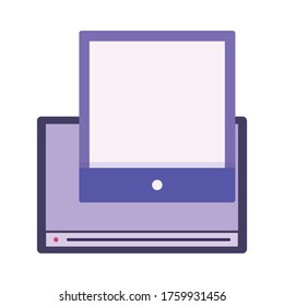 website page technology digital isolated icon design vector illustration
