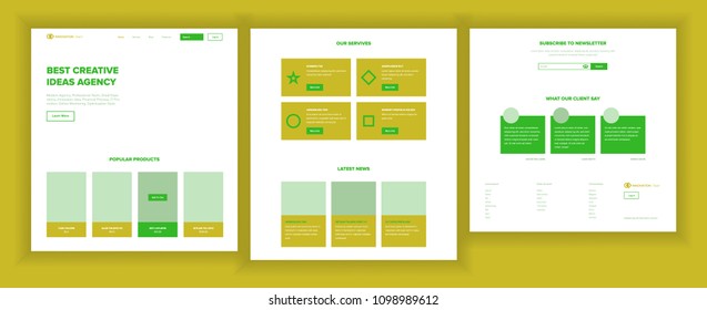 Website Page Vector. Business Website. Web Page. Landing Design Template. Achieve The Goal. Group Meeting. Product Testimonial. Donation. Illustration
