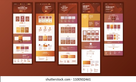 Website Page Vector. Business Website. Web Page. Landing Design Site Scheme Template. Creativity Goal. Company Concept. Group Meeting. Illustration