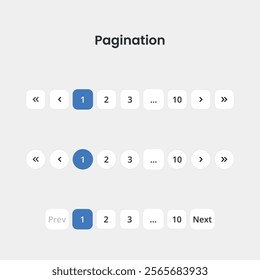 Website Pagination UI Elements Set