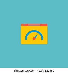 Website performance icon flat element. Vector illustration of website performance icon flat isolated on clean background for your web mobile app logo design.