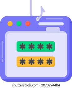 Website phishing in flat style editable vector 