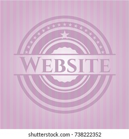 Website pink emblem. Vintage.