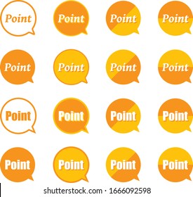 website point mark icon set