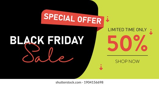 Diseño de afiches de sitios web para Black Friday Sale. Publicidad, banner promocional de color negro y rojo.