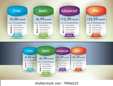 website pricing plan illustration