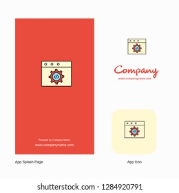 Website programming Company Logo App Icon and Splash Page Design. Creative Business App Design Elements
