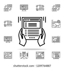 Website Project Proposal Icon. Web Development Icons Universal Set For Web And Mobile