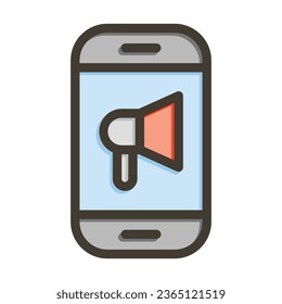 Website Promotion Vector Thick Line Filled Colors Icon For Personal And Commercial Use.
