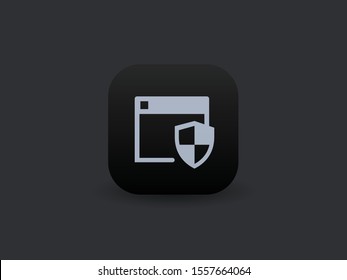 Website Protection - Vector App Icon