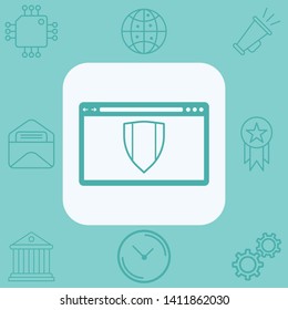 Website protection vector icon sign symbol