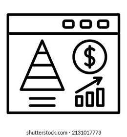 Website Pyramid icon vector image. Can also be used for web apps, mobile apps and print media.