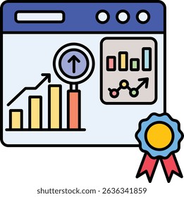   Website Ranking  illustration with isolated background