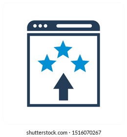 website ranking and other icon concept