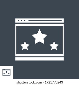 Website Ranking Related Vector Glyph Icon. Isolated on Black Background. Vector Illustration.