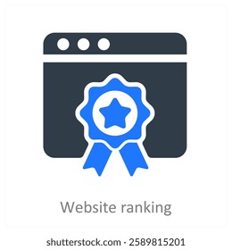 Website Ranking and seo icon concept