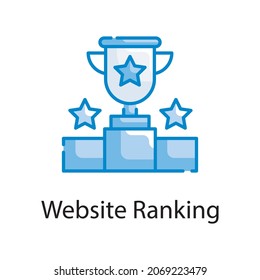 Website ranking vector blue colours Icon Design illustration. Web Analytics Symbol on White background EPS 10 File