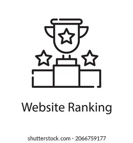 Website Ranking Vektorgrafik Symbol Design Illustration. Web Analytics-Symbol auf weißem Hintergrund EPS10-Datei