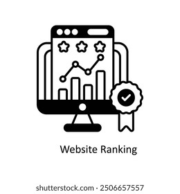 Website Ranking vector  solid Icon Design illustration. Smart Home and Technology Symbol on White background EPS 10 File