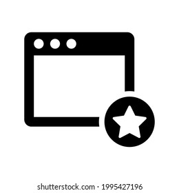 Website rating icon.star,page (vector illustration