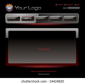 Website red chrome template