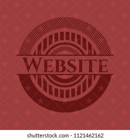 Website red emblem